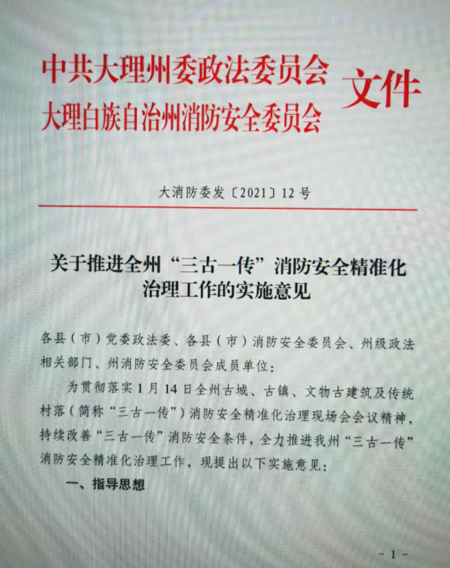 《关于推进全州“三古一传”消防安全精准化治理工作的实施意见》-推进智慧消防建设